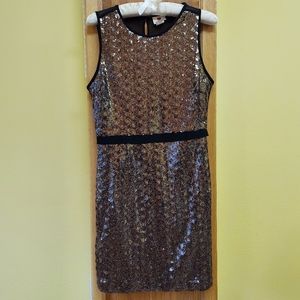 Gold & Black Sequin Dress